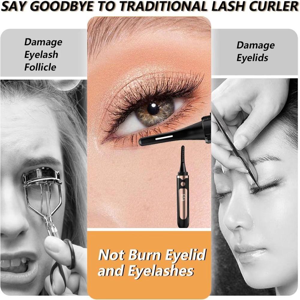 Long Lasting Portable Eyelash Curling Device 4 Modes Temperature Quick Heating Eyelash Clip  Home