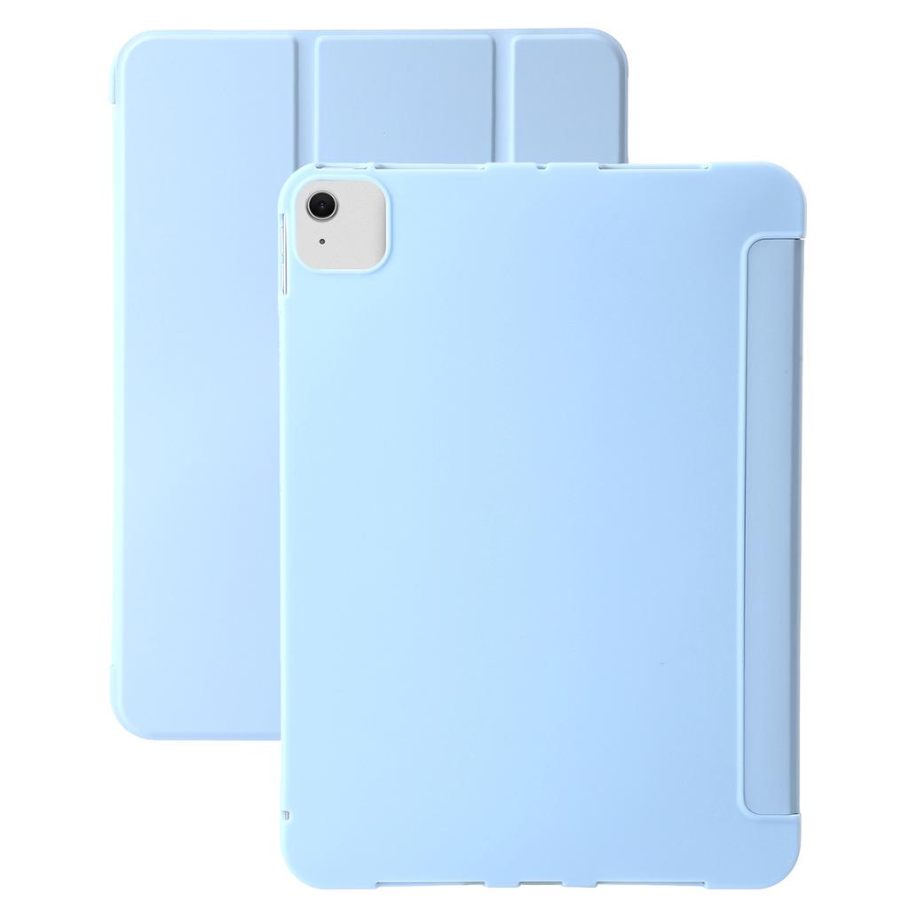For iPad Air 13 (2025)/(2024) Leather Case Inner Silicone Tablet Cover with Tri-Fold Stand