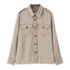 European and American French Women's Clothing, Fashionable and Versatile Temperament, Casual and Simple, Forged Tooling Shirt