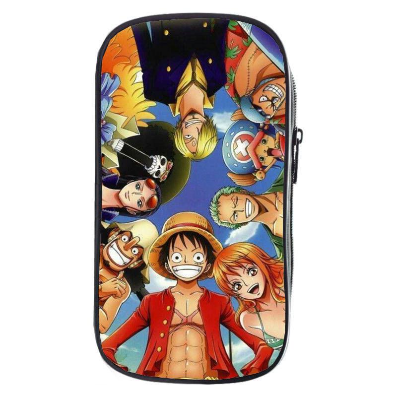 One Piece Luffy Anime Printed Student Single Layer Stationery Storage Pencil Bag For Boys And Girls