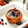 Ceramic Pumpkin Shaped Fruit Washing Bowl Self-spinning Fruit Bowl Berry Swirl Bowl  Table Decor
