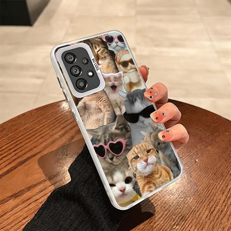 Crying Cats Combine Memes Shockproof Phone Case for Samsung A17 A16 A15 A14 A37 A57 A36 A56 A26 A35 A55 A25 A34 A54 A24 A13 A23
