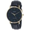 Analog Wristwatch Black Leather 46×40×8.2mm Quartz Movement