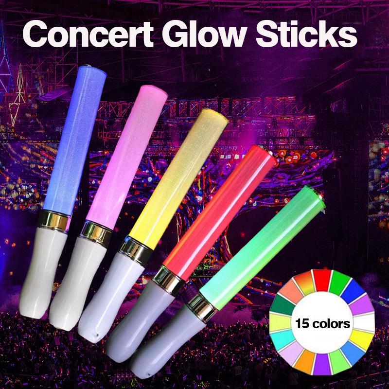 Kpop Lightsticks Glow Sticks 15 Colors Rod Concert  Birthday Party Luminous Rod Glowing Sticks Party Accessories Photo Props