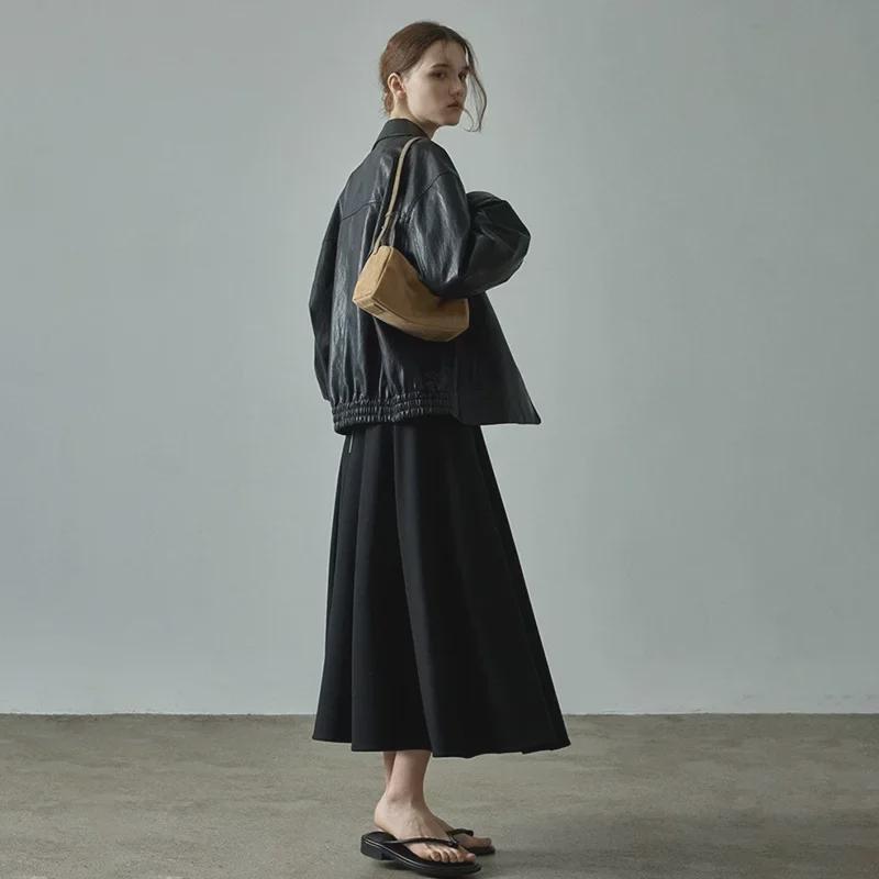 Women's Designer Patterned Leather Jacket - Niche Style Top