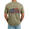 Men V Neck Short Sleeve T Shirt with Printed Pocket Relaxed Fit Lightweight Casual Top for Daily Wear