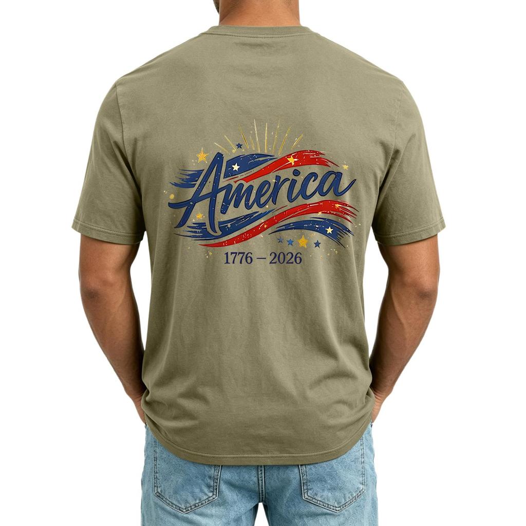 Men V Neck Short Sleeve T Shirt with Printed Pocket Relaxed Fit Lightweight Casual Top for Daily Wear