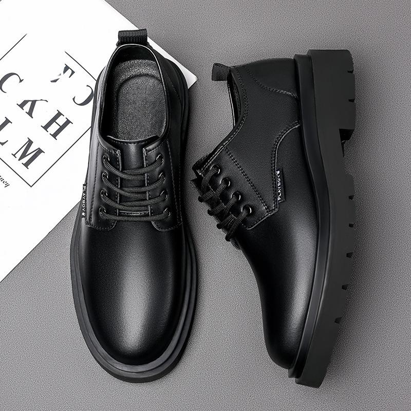 Herren Lederschuhe Herrenschuhe neu lässig Businesskleid Britischer Stil erhöhend Anzug Lederschuhe Frühling Plateau Martin Schuhe