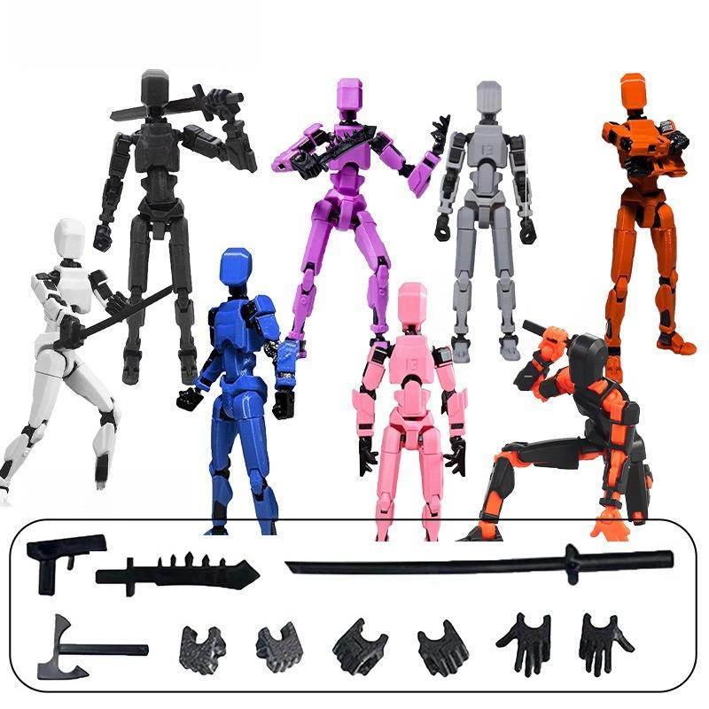 3D Printing Lucky Joint Movable T13 Doll Toy 3rd Gen DIY Radish Man Building Block Stress Reliever Movable Joint Doll