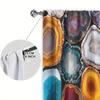 2pcs Beautiful Colored Agate Printed Curtain for Home Decor - Rod Pocket Window Treatment for Bedroom, Office, Kitchen