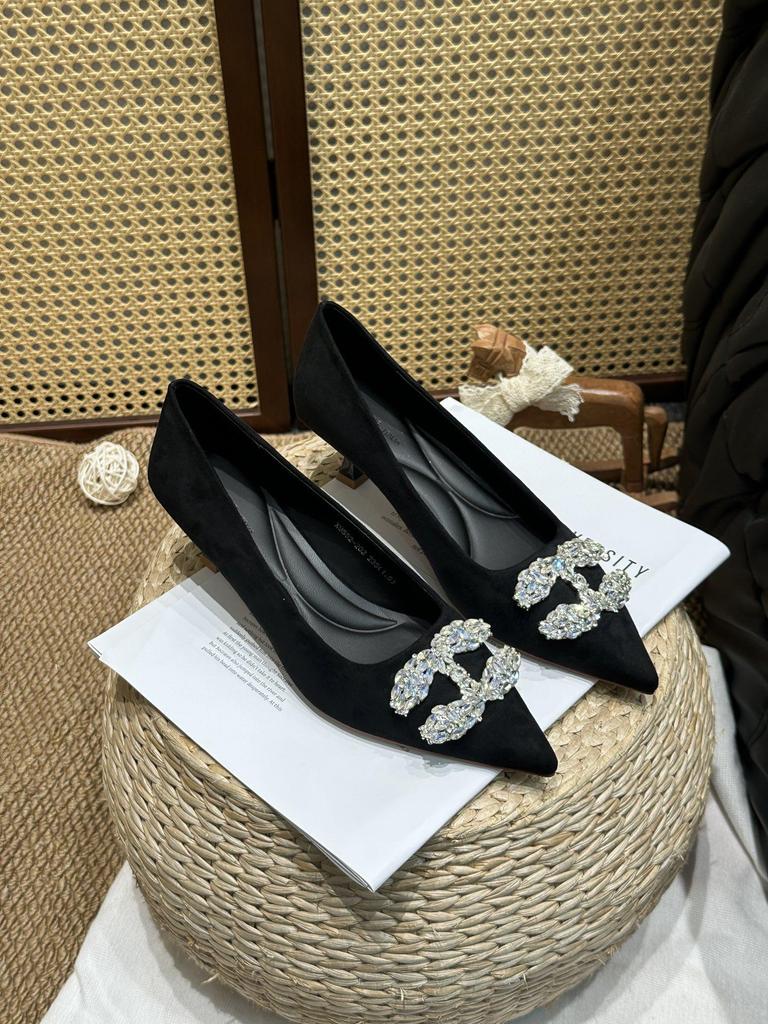 Mary Jane 2025 Stiletto: Soft Sole, Versatile, Pointed Toe Slip-On, Lightweight, Fashionable & Comfortable.