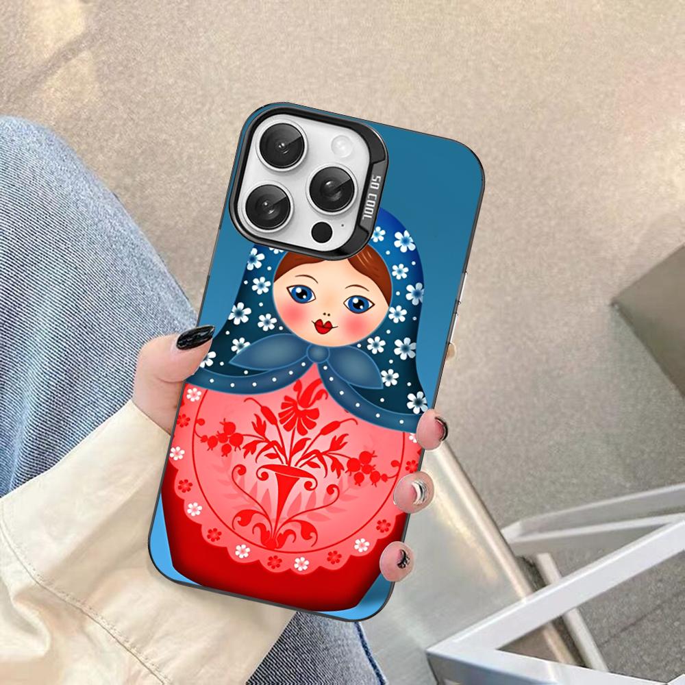 Russian Dolls Matryoshka Cute Phone Case For IPhone 16 15 14 13 12 11 Pro Max X XR XSMAX 8 7 Plus Matte Shockproof Back Cover
