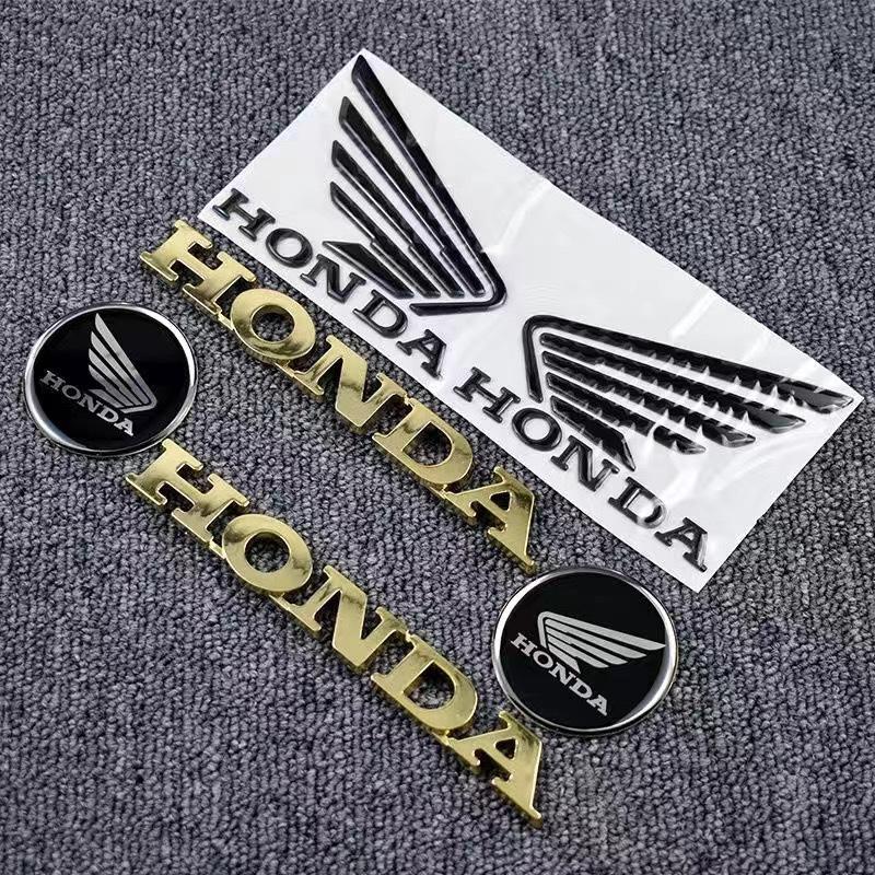 CKU5 Honda Motorcycle Modification Set Logo 3D Sticker HONDA Electroplated Letter Label Waterproof Sticker Moto Accessories Cbr 600