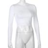 O Neck Solid T Shirt Basic Long Sleeve Women T-shirt Casual Tank Top Slim Female Crop Top Fashion