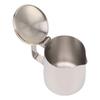 Stainless Steel Milk Frothing Pitcher Cappuccino Pitcher Coffee Foam Container With Lid 600ml