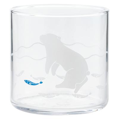 Niedliches Geschirr Eisbär Schwimmen Glas Soba Choco Glas 300ml "Nordpol" Ca.. SAN3642-1
