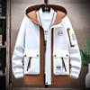 Jackets Men's Spring and Autumn Men's Youth Hooded Jackets Trendy Loose Casual Workwear Jackets