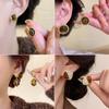Tiger Eye Stone Earrings Alloy High End Ear Accessories Maillard Earrings Light Luxury Light Luxury Earrings For Gifts Daily