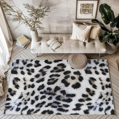 Tappeto Moderno per Soggiorno Tappeto con Fantasia Leopardo Tappeti Eleganti per la Casa Tappeti Lavabili Balcone Corridoio Bagno Tappetino Antiscivolo