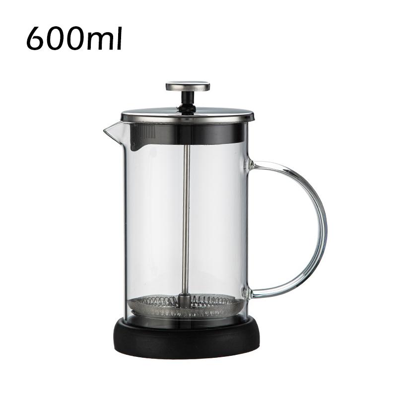 French Press Coffee Maker Classic Coffee Press Heat-Resistant Borosilicate Glass Coffee Pot Household Cold Brew Tea Pot