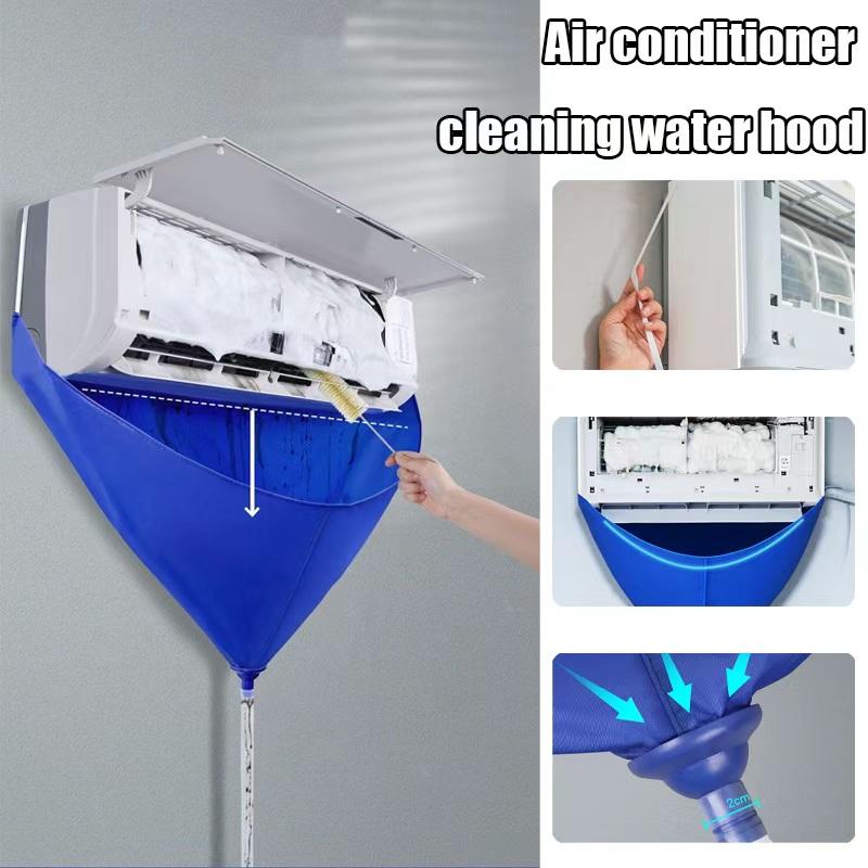 Split Air Conditioner Cleaning Kit Wall-Mounted AC Wash Bag with Drain Pipe Waterproof Dust Cover Household Tools