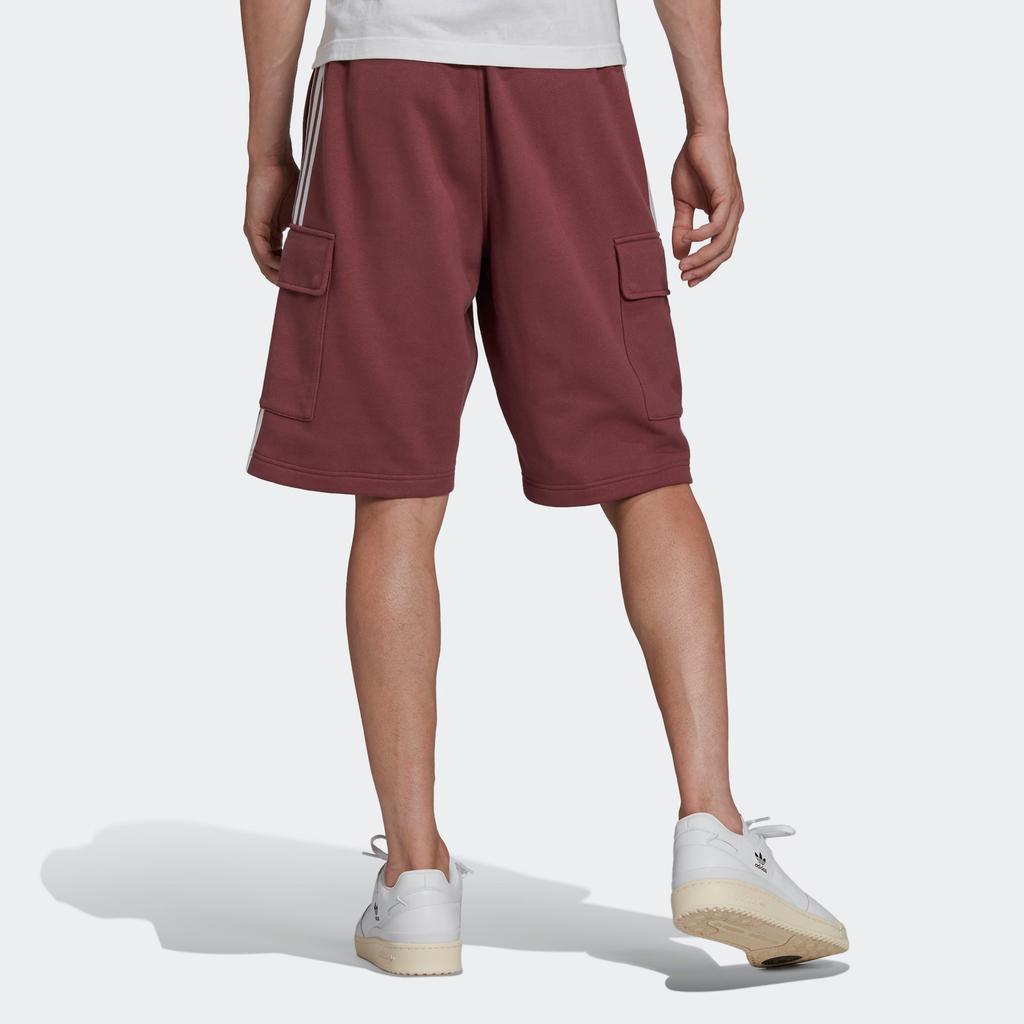 Adidas Originals Striped Big Pocket Lace-Up Sports Casual Shorts Men Shorts Deep-Red White HC1907
