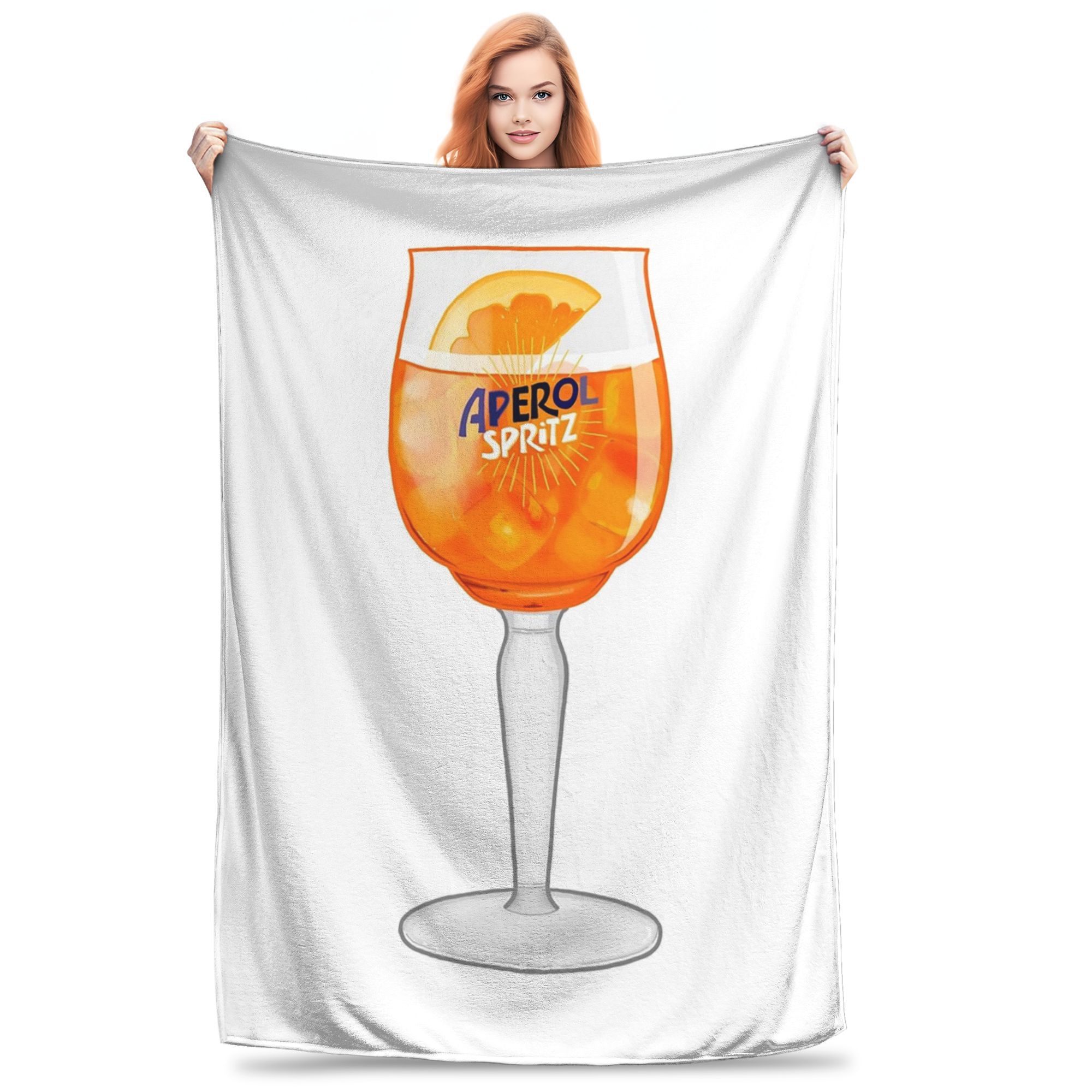 Exquisite Fashion Items Unisex Aperol Spritz In A Gl Blanket Soft Warm Flannel Throw Blanket Bedspread For Bed Living Room Picnic Travel Home Couch