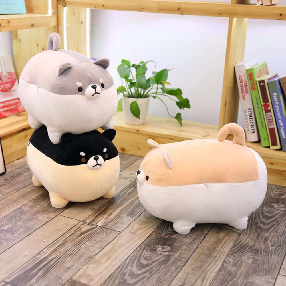 For Youngsters Tot Kids 30Cm Lovely Chubby Shiba Inu Puppy Plushy Item Padded Huggable Corgi Chai Doggy Cartoonish Cushion Cute Surprise