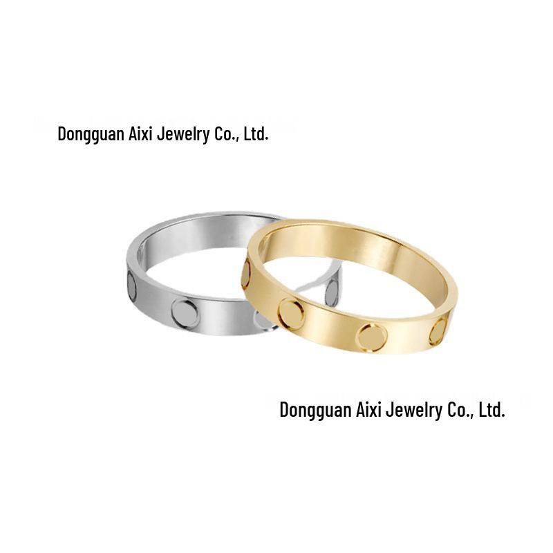 Premium Kaka Classic Titanstahl Unisex Minimalistische Nagelring Serie (4mm und 5mm)