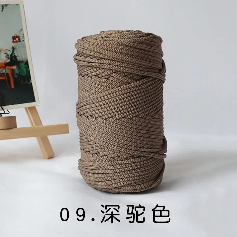 300g/4mm Polyester Nylon Mischgarn Große Rolle Runder Hohlfaden DIY Handgewebtes Wandteppich Dekorationsgarn Häkelstrang