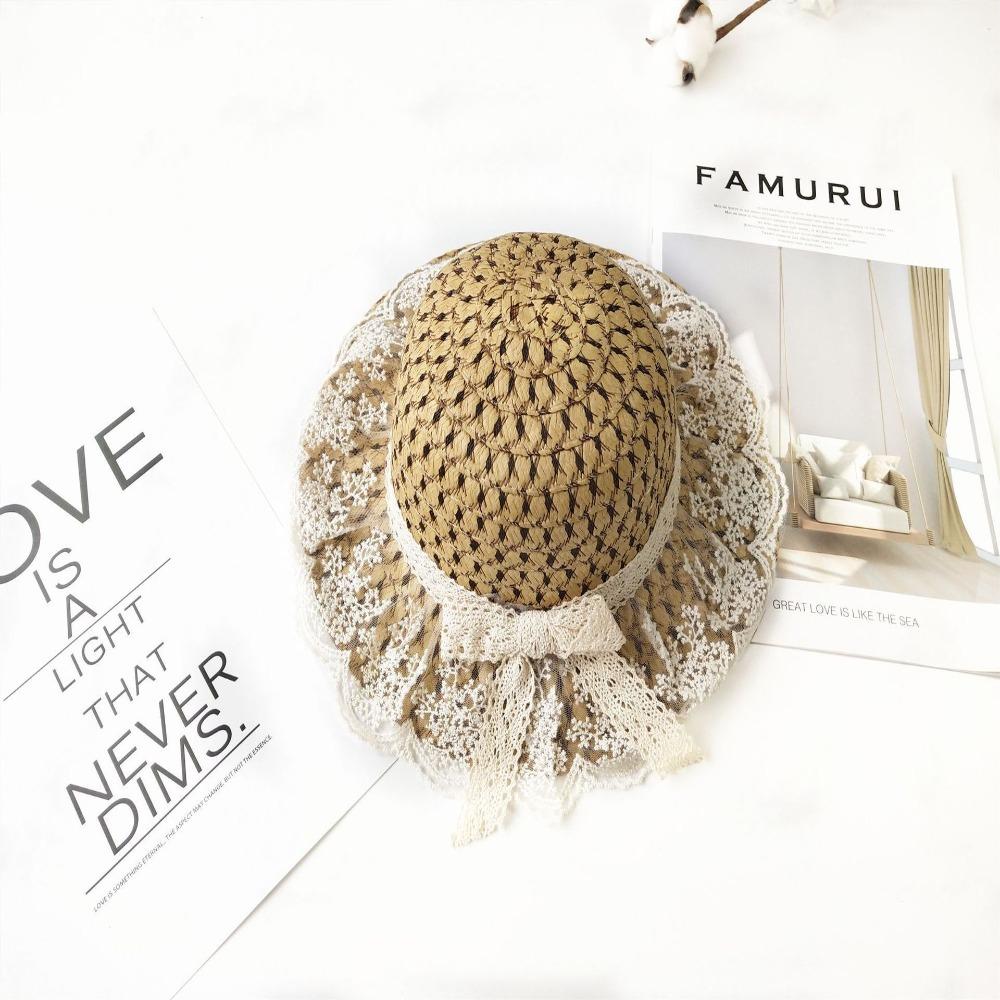 Handmade Parent-child Summer Women's Sun Hat Sunshade Straw Hats Durable Sun Hat