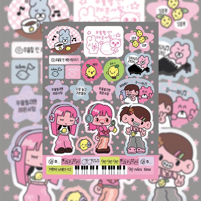 Bad Girl Корейская поп-музыка Ежедневные наклейки с персонажами Ins Goo Ka Hand Account — фото 10