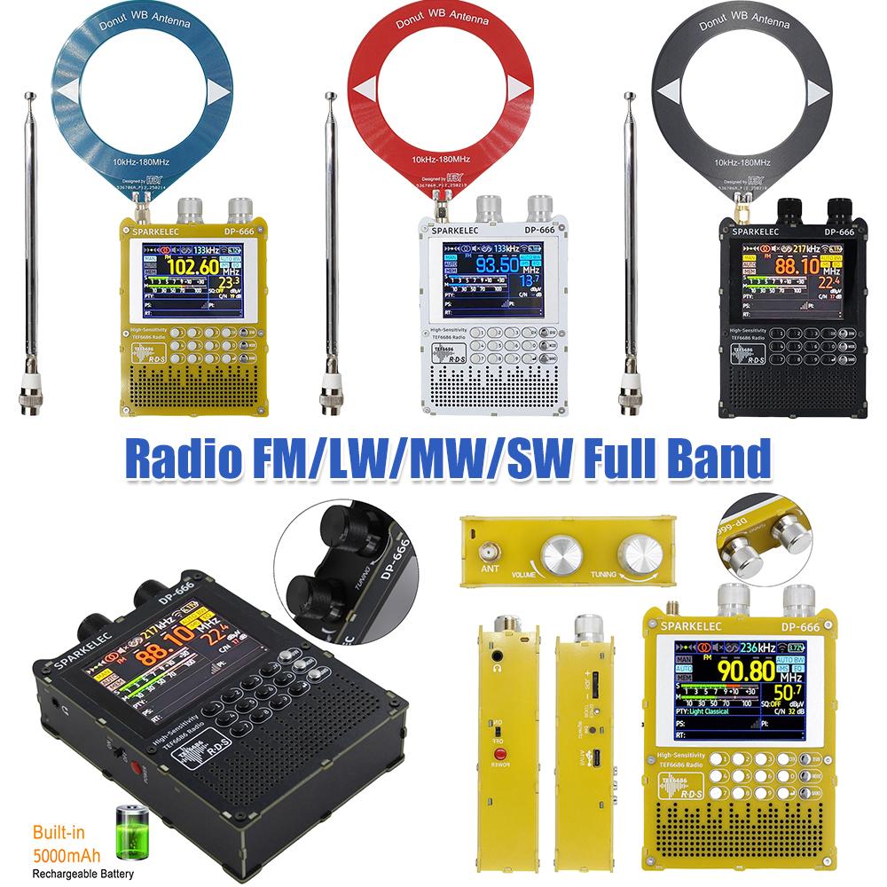 DP-666 TEF6686 Radio High Sensitivity Full Band FM AM Short Wave Radio High Sensitivity DSP Receiver