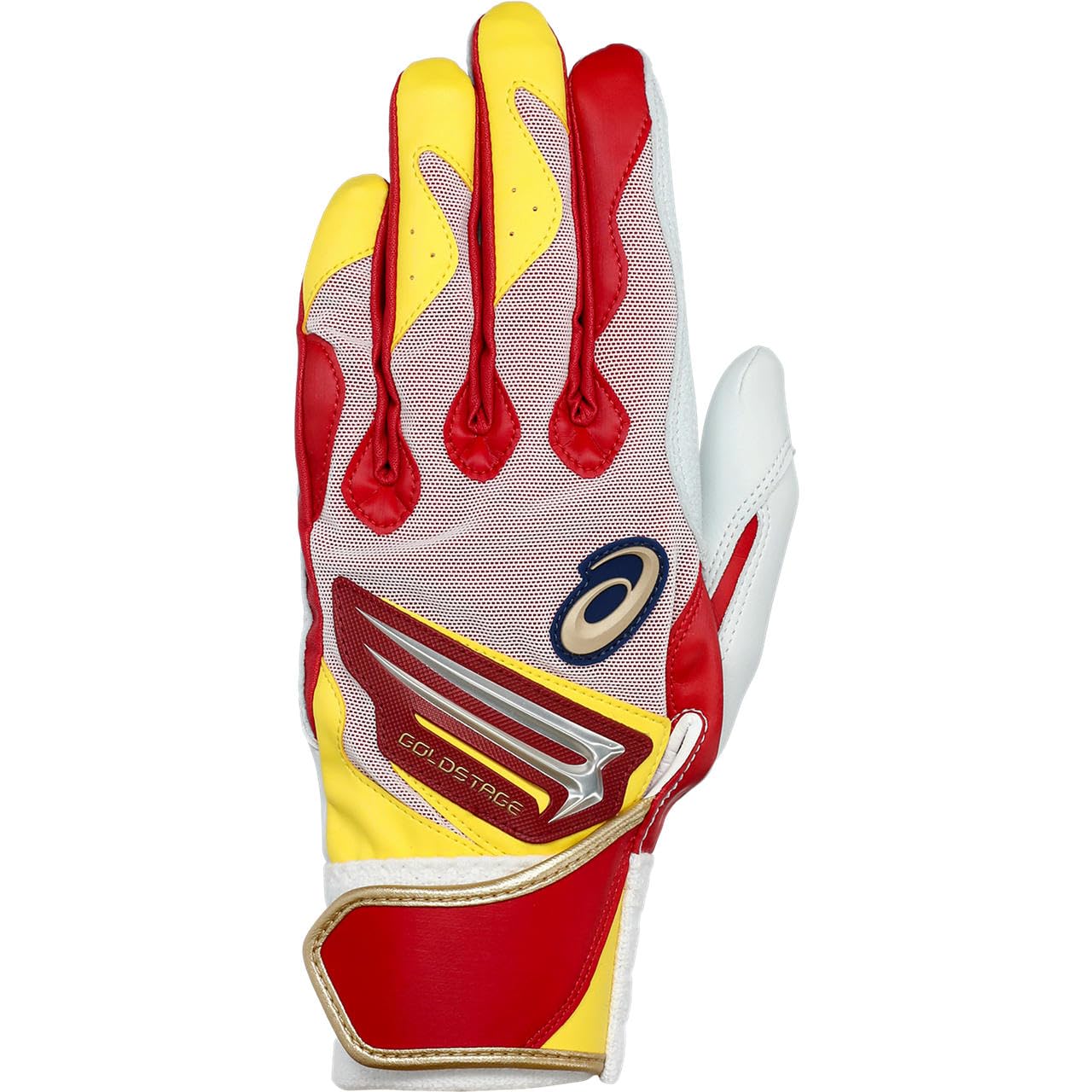 

ASICS Baseball GOLDSTAGE Batting Unisex Size 608 Size S I-PRO Gloves, 3121B297, Adult, (Red/Yellow),