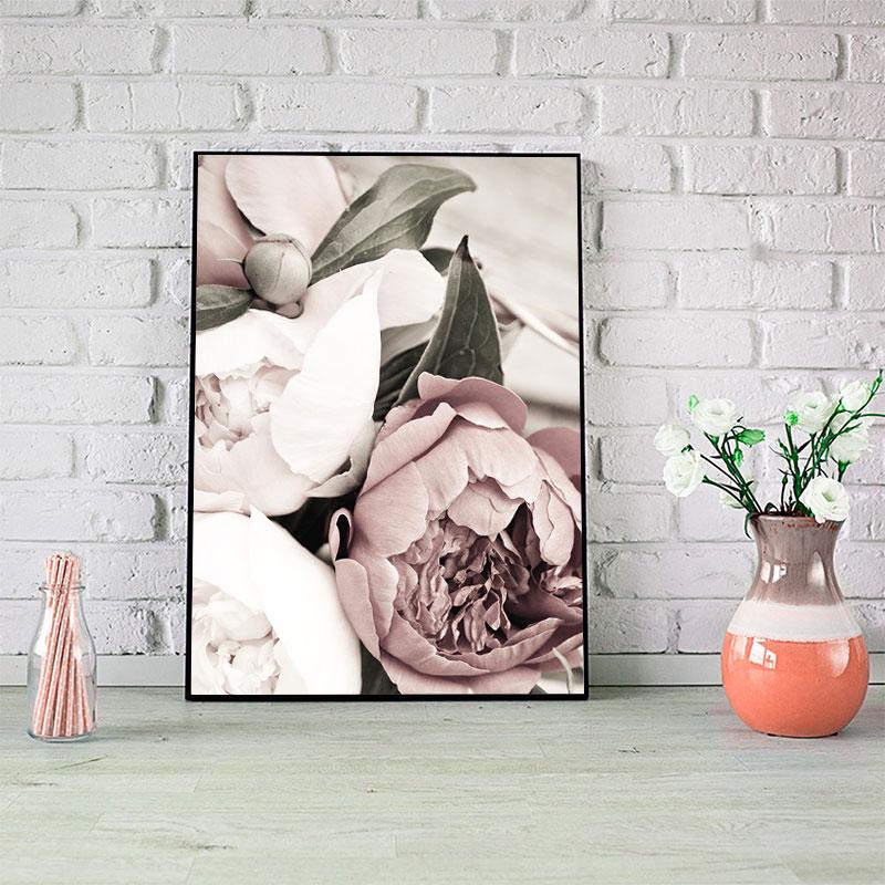 Scandinavian Flower Wall Art Nordic Canvas Painting Poster and Print Modern Botainical Floral Decoration Picture for Living Room