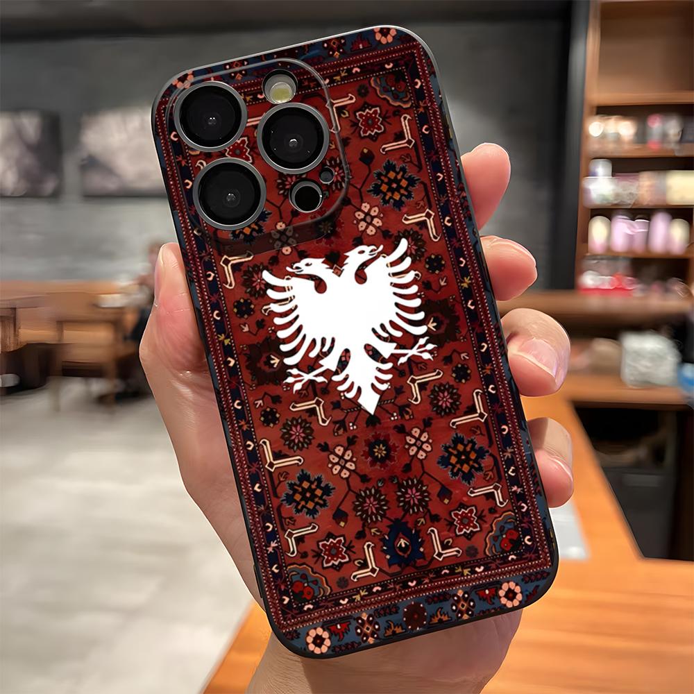 Albania Logo Phone Case For IPhone 17 Pro Max 15 Pro 16 14 Plus 12 13 Mini 11 Pro Shockproof Soft Cover