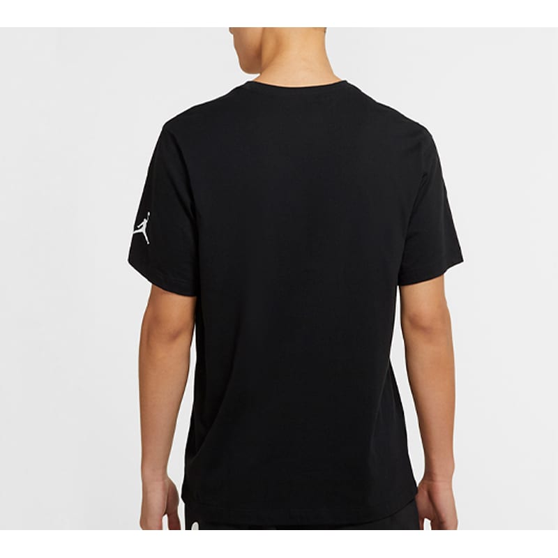 Jordan Flying Man Dunk T Shirts Men's Black Crew Neck Moderate Straight Fit CZ2330-010