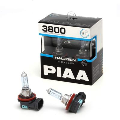 PIAA Car Headlight and Fog Light Vehicle Inspection Pack of ECE HS7011 Bulbs, Halogen, H11, 3800K, Compliant, 2, 12V, 55W, Compliant,
