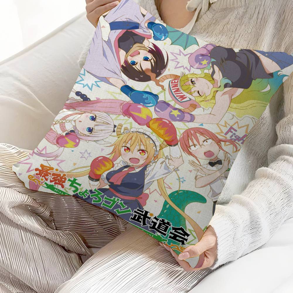 Miss Kobayashis Dragon Maid cm Cushion Cover Pillow Cover Decor Pillowcase Home Pillowcase for Couch Pillow 30x30 cm