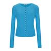 Neuer schulterbedeckender langärmeliger Strickpullover figurbetonende Cardigan Jacke Oberteil schmaler Pullover Mädchen