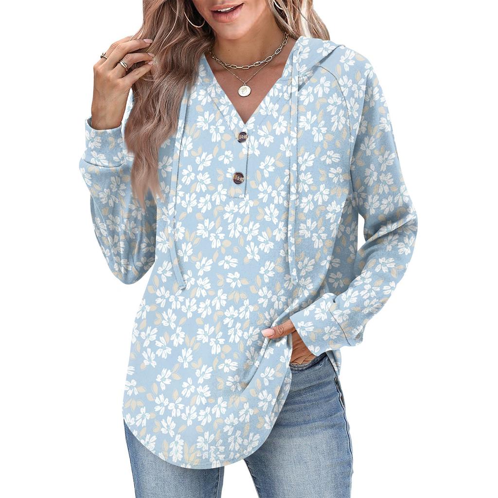 Women's Fashion Women's Lightweight Long Sleeve Pullover With Pockets Preppy Graphic Hoodie