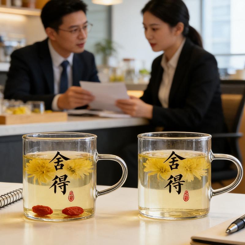 New Chinese-style Small Tea Cups Classic Small Tea Cup with Handle Kung Fu Tea Mug Drinking Glasses Cup Suitable for Gift Giving