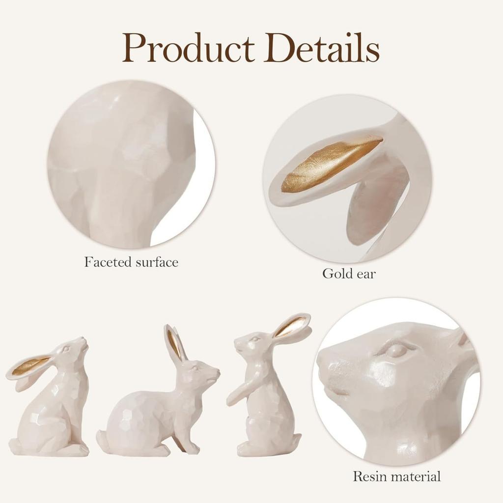 Tabletop Bookshelf Art Home Statues Decoration For Easter Rabbits Weddings Crafts Ornaments