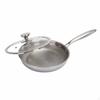 Stainless Steel Frying Pan Metal Utensil Uncoated ScratchResistant Hammered Skillet for