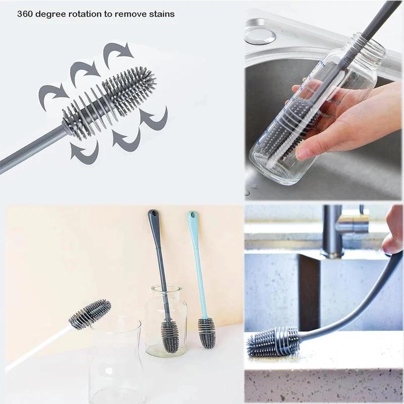 Silicone Cup Brush Cup Cleaning No Dead Corners Or Gaps Plastic Brush Milk Bottle Cleaning Brush Household