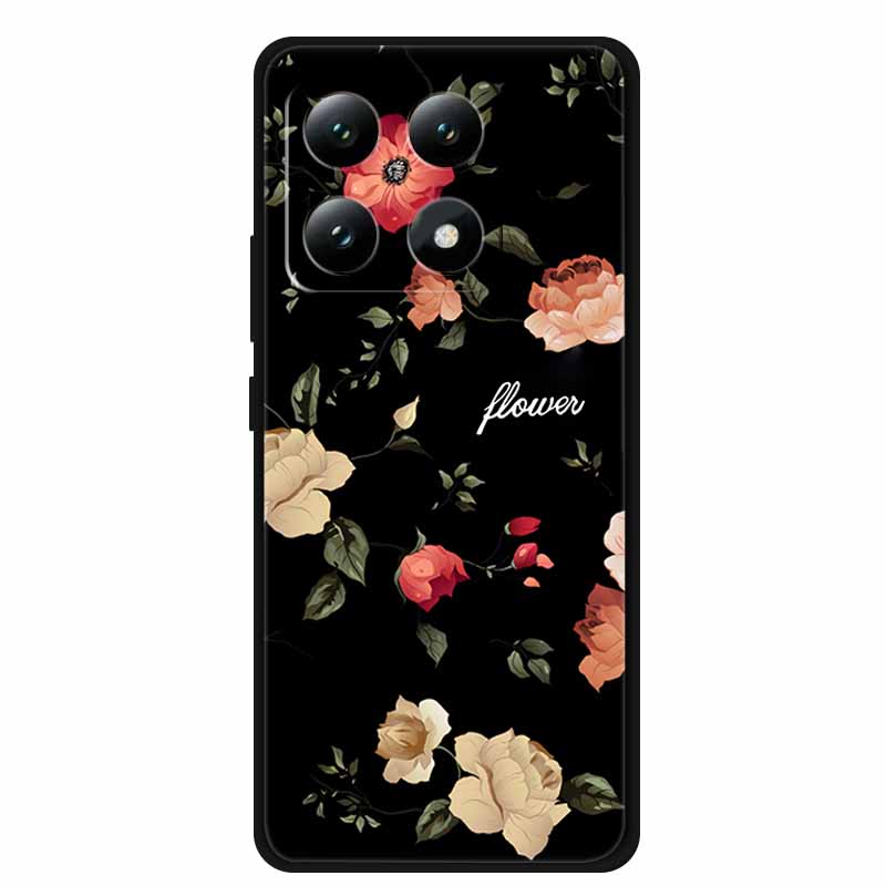 3D Flowers Case For Xiaomi 17 pro max Coque Relief Embossed Blossoms Funda Silicone Soft Back Phone Cover For Xiaomi17 TPU Para