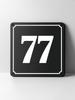 Metal House Number Sign, Black White Contrast, Outdoor Wall Decor for Home Street