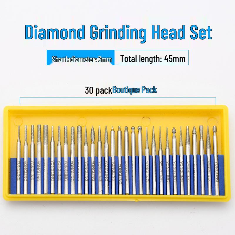 Karborundum Diamant Schleifkopf 2,35-3mm Elektrischer Schleifer Legierungsstift zum Jade Peeling