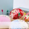 Rural Style Wooden Base Round Cute Cushions Pincushions Pin Cushion Pincushion Holder Needle Holders Pin Holders for DIY Craft