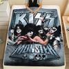 KISS rock band printing Flannel Blanket Bedroom Sofa Camping Warm blanket Gifts for family and friends-MJ002